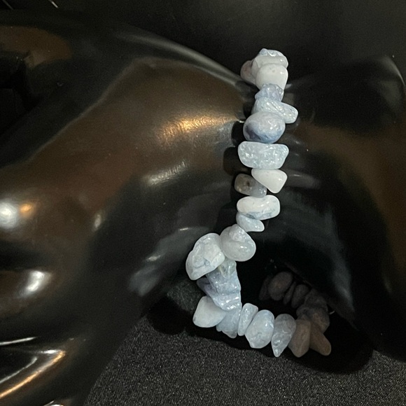 Bracelet And Earrings Set - Aquamarine Natural Healing Stone - Picture 9 of 10